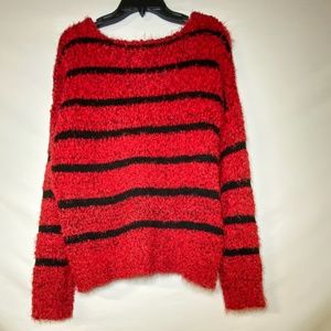 Relatively Red and Black Fuzzy Sweater
